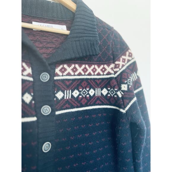 Carve Designs 100% Merino Wool Cardigan Sweater Sz XL Women's Button Front - Picture 2 of 10